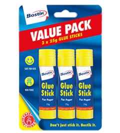Bostik Glue Stick Value Pack 3 X 25ml.